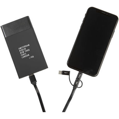 Зарядний пристрій портативний SCX.design P20, колір суцільний чорний, білий - 1PX01900- Фото №4