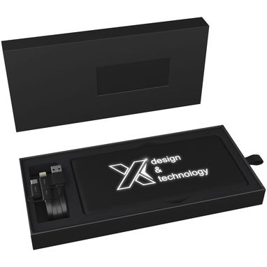 Зарядний пристрій портативний SCX.design P20, колір суцільний чорний, білий - 1PX02100- Фото №2