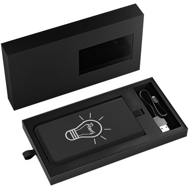 Зарядний пристрій портативний SCX.design P06, колір суцільний чорний, білий - 1PX04300- Фото №2