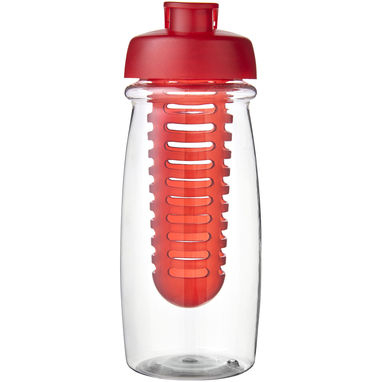Бутылка спортивная H2O Pulse , цвет прозрачный, красный - 21005506- Фото №2