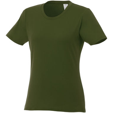 Футболка жіноча з коротким рукавом Heros, колір зелений армійський  розмір XS - 38029700- Фото №1