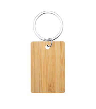 Бамбуковий брелок для ключів, прямокутник Sonek, колір натуральний - AP721973-B- Фото №2