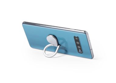 Кільце з утримувачем для мобільного телефону Kafu, колір сріблястий - AP721994-21- Фото №5