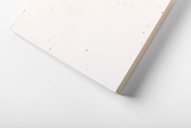 Блокнот із насіннєвого паперу Naikel, колір білий - AP722049-01- Фото №7