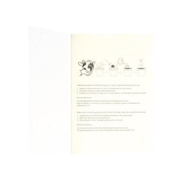 Блокнот із насіннєвого паперу Serex, колір білий - AP722050-01- Фото №6