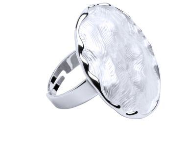 Регулируемое кольцо Zook, цвет серебристый - AP781090- Фото №1