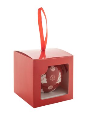 Рождественский елочный шар Rekvik, цвет красный - AP845184-05- Фото №2