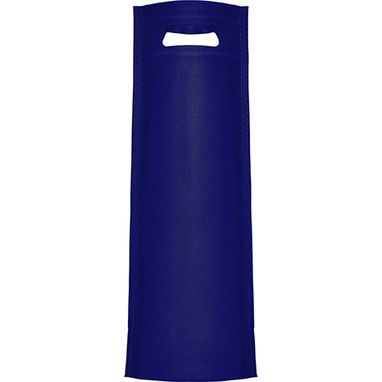 Термосклееная сумка, специально для бутылок с донной складкой, выполнена из нетканого материала с прорубной ручкой, цвет морской синий - BO7502M0255- Фото №1