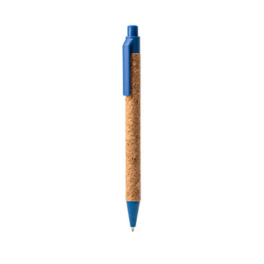 Шариковая эко-ручка из пробкового материала, цвет королевский светлый - HW8043TA242- Фото №1