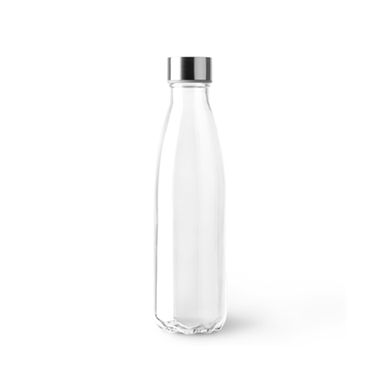 Скляна пляшка із напівпрозорим кольоровим корпусом, колір прозорий - BI4099S100- Фото №1