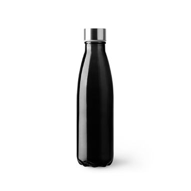 Стеклянная бутылка с полупрозрачным цветным корпусом, цвет черный - BI4099S102- Фото №1