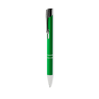 Шариковая ручка с металлическим корпусом soft touch и механанизмом с анодированным покрытием, цвет папаротниковый - BL8078TN226- Фото №1