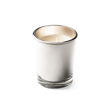 Ароматическая свеча в сосуде из цветного стекла с разными ароматами (кофе, сосна, лаванда, ваниль, клубника), цвет белый - VL1311S101- Фото №1