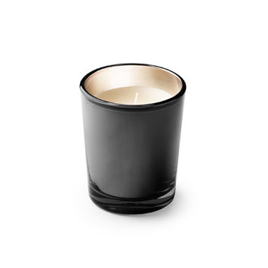 Ароматична свічка у посудині з кольорового скла з різними ароматами (кава, сосна, лаванда, ваніль, полуниця), колір чорний - VL1311S102- Фото №1