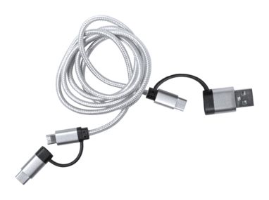 Зарядный кабель USB Trentex, цвет серебристый - AP722112-21- Фото №1