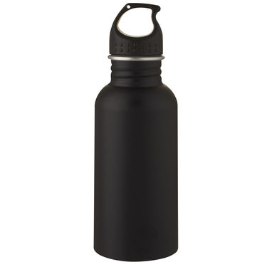 Бутылка спортивная Lucа, цвет сплошной черный - 10069990- Фото №2