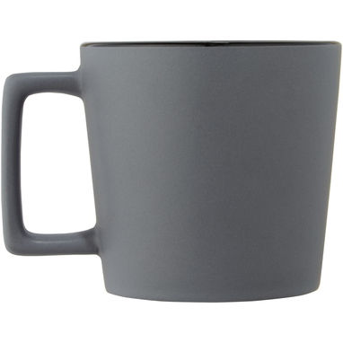Кружка Cali, цвет сплошной черный, matted grey - 10090090- Фото №4