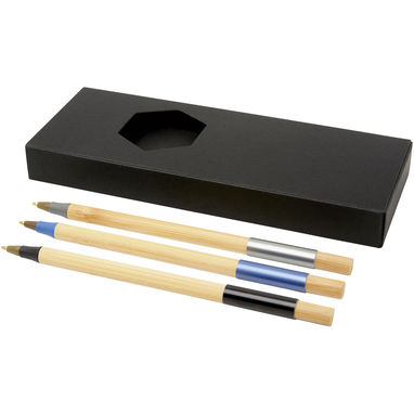 Комплект ручек Kerf, цвет сплошной черный, натуральный - 10777990- Фото №1