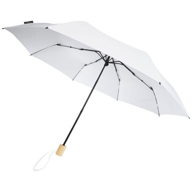 Зонт складаний Birgit 21 дюйм, колір білий - 10914501- Фото №1