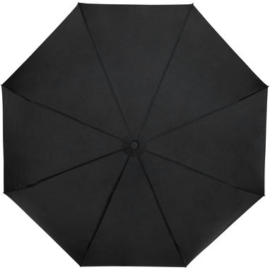 Зонт складной Birgit 21 дюйм, цвет сплошной черный - 10914590- Фото №2
