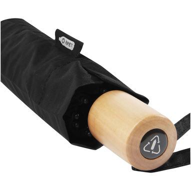 Зонт складной Birgit 21 дюйм, цвет сплошной черный - 10914590- Фото №5