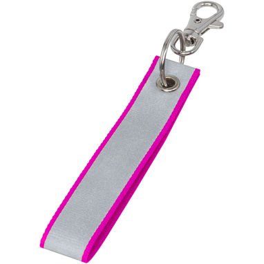 Тримач для ключів світловідбивний Holger, колір неоново-рожевий - 12201143- Фото №1