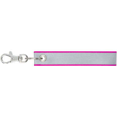 Тримач для ключів світловідбивний Holger, колір неоново-рожевий - 12201143- Фото №2