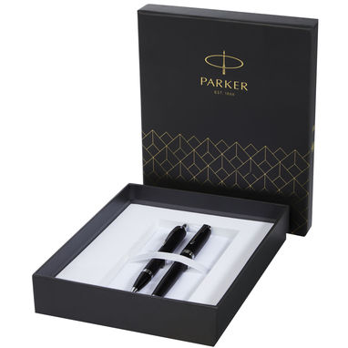 Подарункова коробка із двома ручками Parker, колір антрацит - 42000984- Фото №4