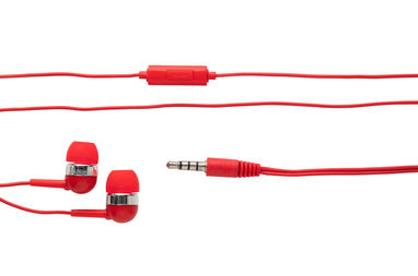 OSLER. Наушники с микрофоном, цвет красный - 97092-105- Фото №2