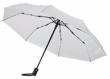Ветроустойчивый складной зонт-автомат PLOPP, цвет белый - 56-0101262- Фото №2