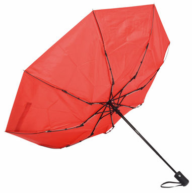 Ветроустойчивый складной зонт-автомат PLOPP, цвет красный - 56-0101263- Фото №2