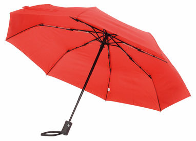 Ветроустойчивый складной зонт-автомат PLOPP, цвет красный - 56-0101263- Фото №4
