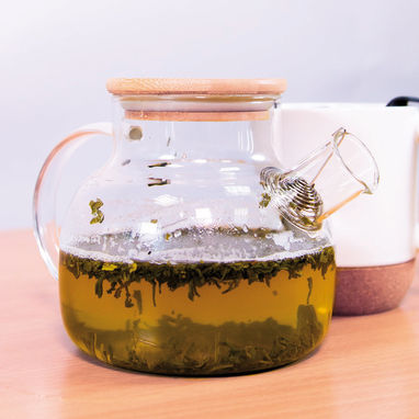 Скляний чайник для чаю MATCHA, колір коричневий, прозорий - 56-0306040- Фото №3