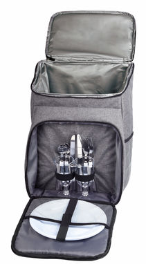 Рюкзак для пікніка LEISURE DAY, колір сірий, чорний - 56-0604080- Фото №1
