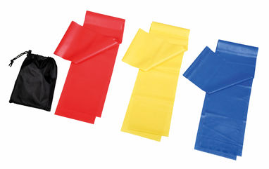 Фітнес-гумки для вправ GYM HERO, колір жовтий, червоний, синій, чорний - 56-0605046- Фото №1