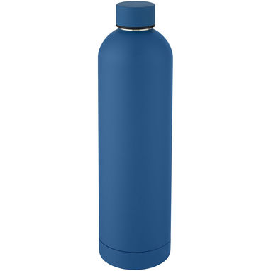 Spring Мідна спортивна пляшка об'ємом 1 л з вакуумною ізоляцією, колір синій - 10068552- Фото №1
