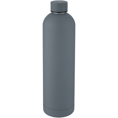 Spring Мідна спортивна пляшка об'ємом 1 л з вакуумною ізоляцією, колір темно-сірий - 10068583- Фото №1