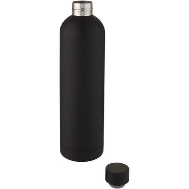 Spring Медная спортивная бутылка объемом 1 л с вакуумной изоляцией, цвет сплошной черный - 10068590- Фото №3