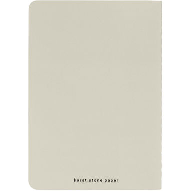 Кишенькова блокнот з м'якою обкладинкою Karst® формату A6, листи без лінування, колір бежевий - 10779902- Фото №3
