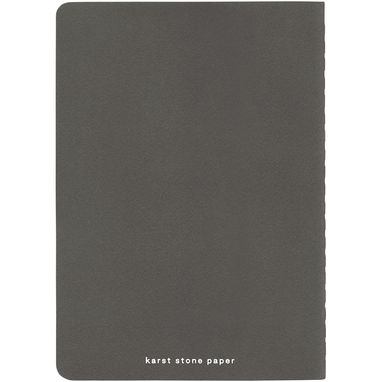 Карманная записная книжка-блокнот с мягкой обложкой Karst® формата A6, листы без линования, цвет серый - 10779982- Фото №3