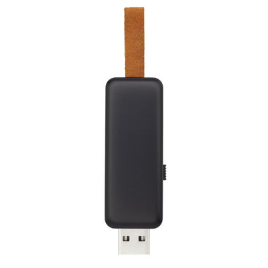 USB-флеш-накопичувач Gleam об'ємом 4 ГБ з підсвіткою, колір суцілний чорний - 12374090- Фото №2