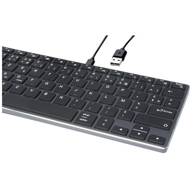 Hybrid Bluetooth-клавіатура AZERTY, колір суцільний чорний - 12423590- Фото №8