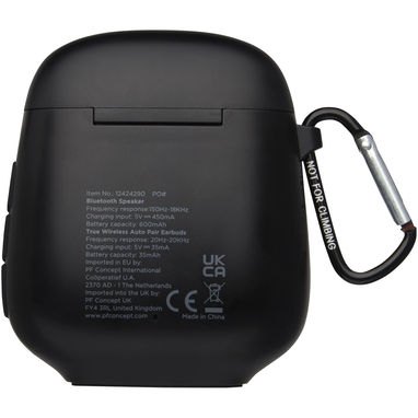 Наушники и динамик с автоматическим подключением True Wireless, цвет сплошной черный - 12424290- Фото №4