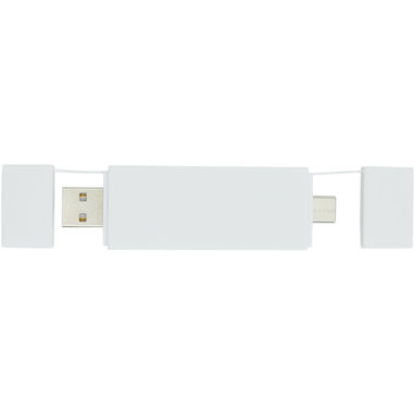 Mulan Двойной USB 2.0-хаб, цвет белый - 12425101- Фото №2