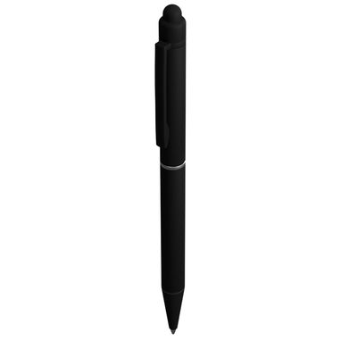 SCX.design B10 Кулькова ручка з логотипом, що світиться, і антибактеріальною обробкою, колір суцільний чорний - 1PX07490- Фото №3
