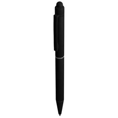 SCX.design B10 Кулькова ручка з логотипом, що світиться, і антибактеріальною обробкою, колір суцільний чорний - 1PX07490- Фото №4