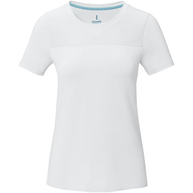 Borax Жіноча футболка з короткими рукавами із переробленого поліестеру згідно стандарту GRS з відмінним кроєм, колір білий  розмір XS - 37523010- Фото №2