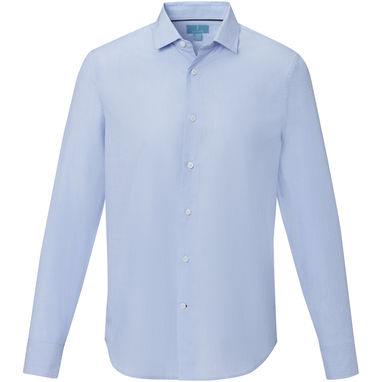 Cuprite Чоловіча футболка з довгим рукавом, виготовлена з натуральних матеріалів, що відповідають стандарту GOTS., колір світло-синій  розмір 3XL - 37524506- Фото №2