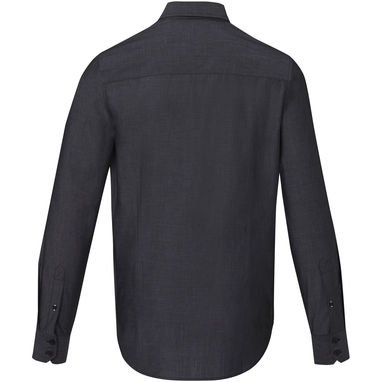Cuprite Чоловіча футболка з довгим рукавом, виготовлена з натуральних матеріалів, що відповідають стандарту GOTS., колір суцільний чорний  розмір XS - 37524900- Фото №3
