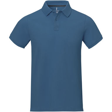 Calgary мужская футболка-поло с коротким рукавом, цвет синий  размер XS - 38080520- Фото №2